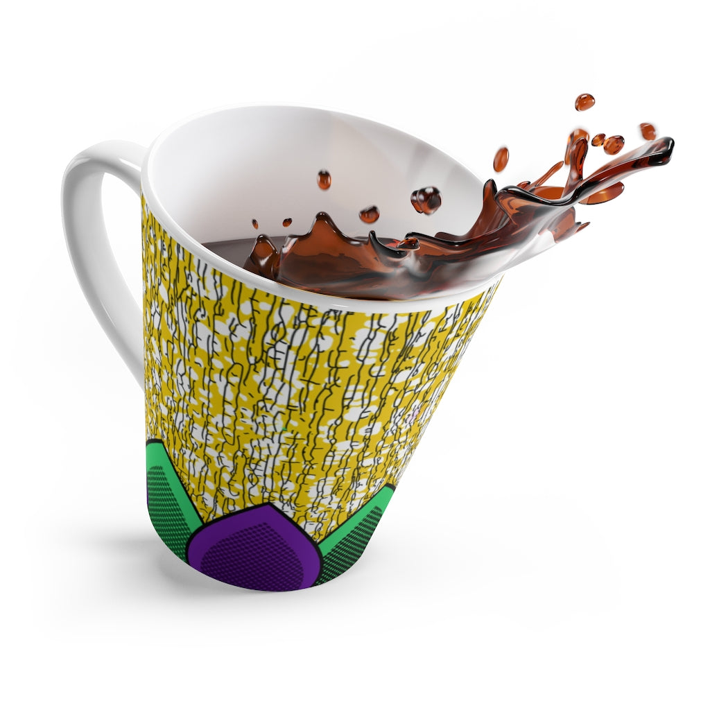 African Print Marigold Latte Mug