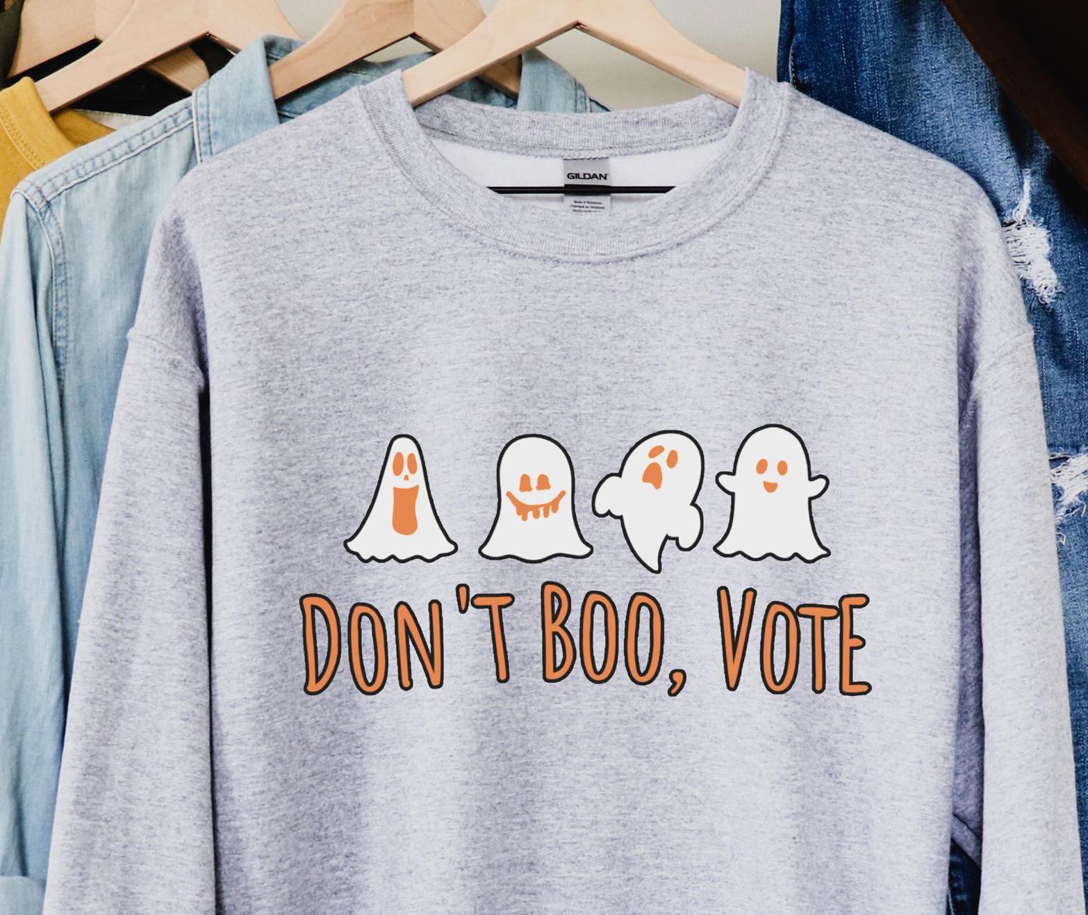 Halloween Shirt Kamala Harris Shirt Black Owned Shops Clothing Don't Boo Vote Harris Walz 2024 Kamala Harris for President Kamala Sweatshirt