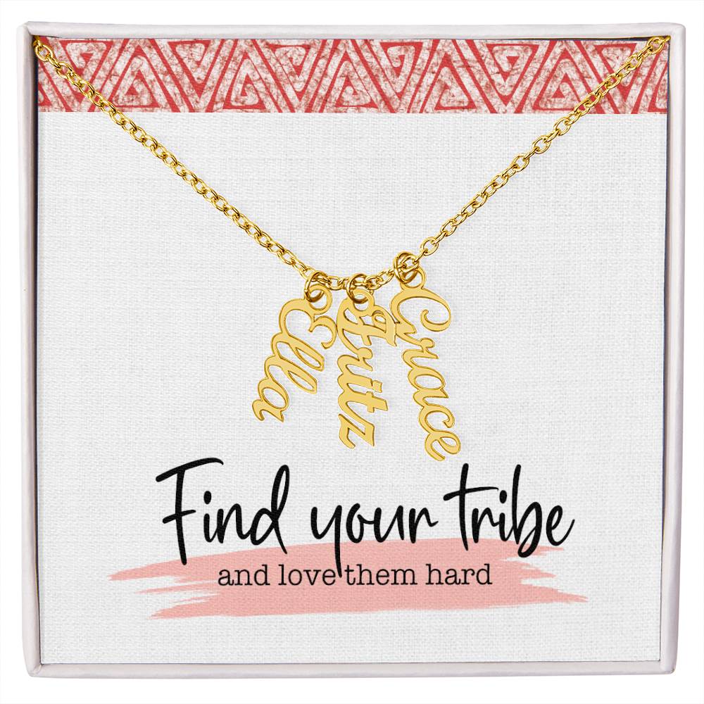 Find Your Tribe Multi Name Necklace | Minimalist Gold Plated Necklace