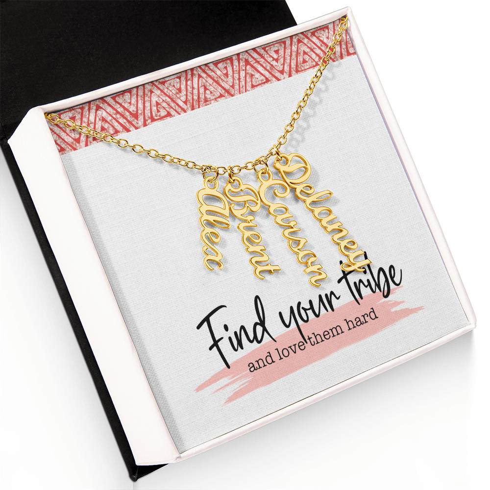 Find Your Tribe Multi Name Necklace | Minimalist Gold Plated Necklace