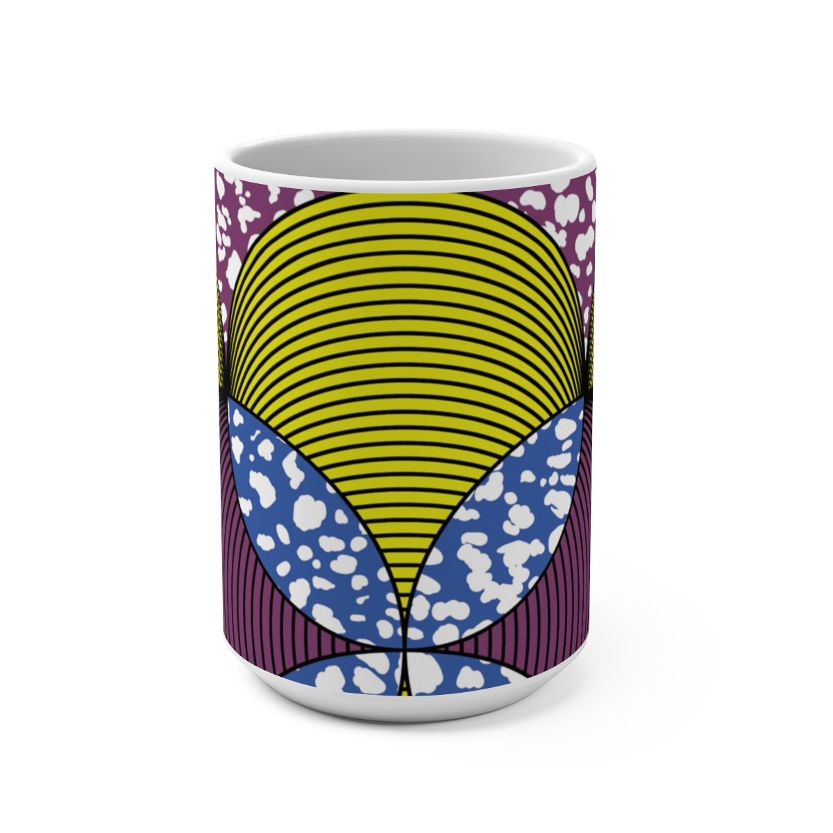 Large 15oz African Print Coffee Mugs (Set of 4) | African Wax Print Fabric Inspired