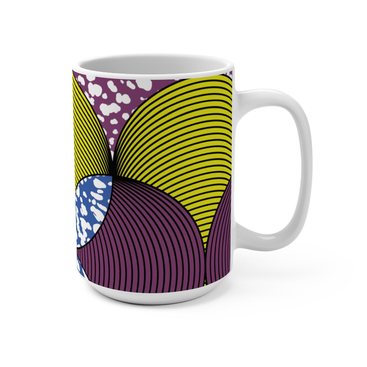 Large 15oz African Print Coffee Mugs (Set of 4) | African Wax Print Fabric Inspired
